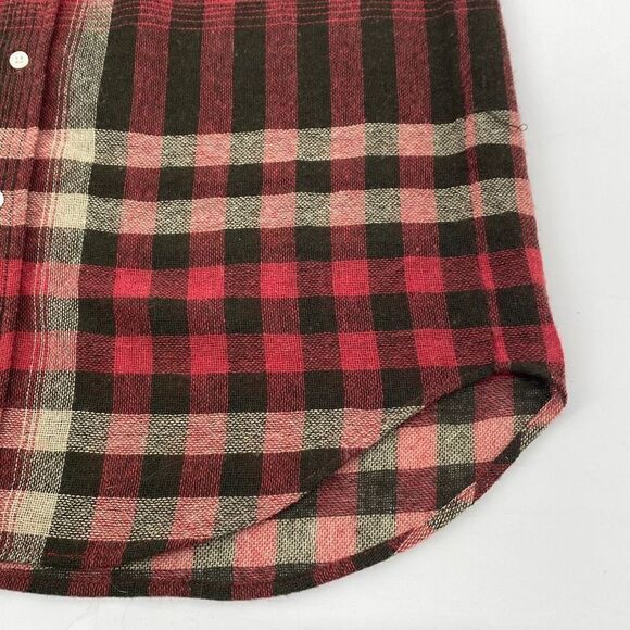 Polo Ralph Lauren Vintage Wool Cashmere Blend Plaid Button Down Flannel Shirt XS - Picture 6 of 15